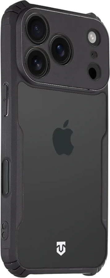 Dėklas Tactical Quantum Stealth dangtelis, skirtas Apple iPhone 18 Pro, permatomas/juodas
