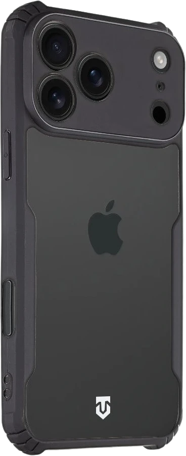 Dėklas Tactical Quantum Stealth Cover, skirtas Apple iPhone 18 Pro Max, skaidrus/juodas