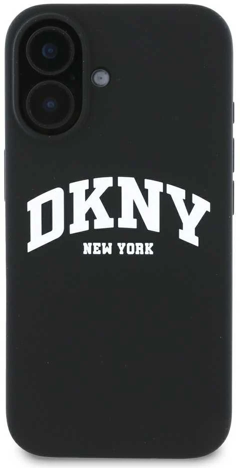 DKNY DKHMP16SSNYACH Apple iPhone 16 6.1" dėklas telefonui juodos spalvos Silikoninis Printed Logo MagSafe