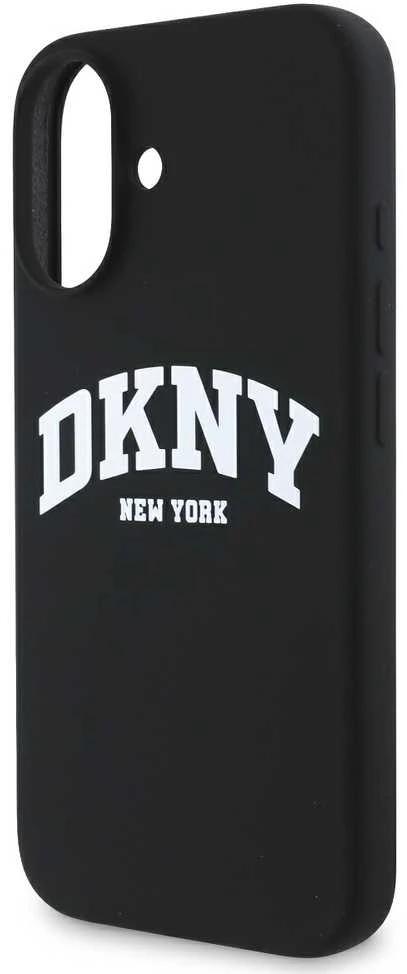 DKNY DKHMP16SSNYACH Apple iPhone 16 6.1" dėklas telefonui juodos spalvos Silikoninis Printed Logo MagSafe