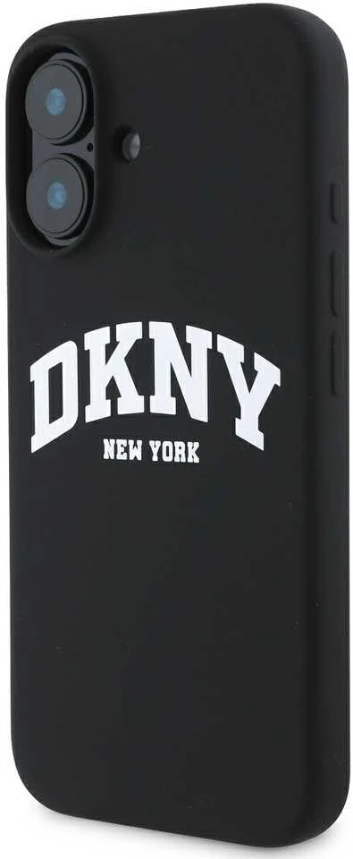 DKNY DKHMP16SSNYACH Apple iPhone 16 6.1" dėklas telefonui juodos spalvos Silikoninis Printed Logo MagSafe