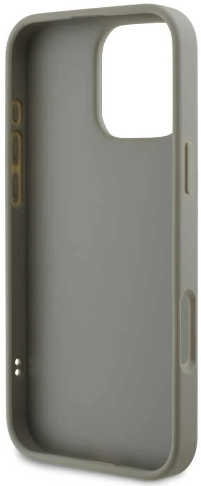 DKNY PU Leather Quilted Stack Logo Apple iPhone 16 Pro Max dėklas telefonui pilkos spalvos