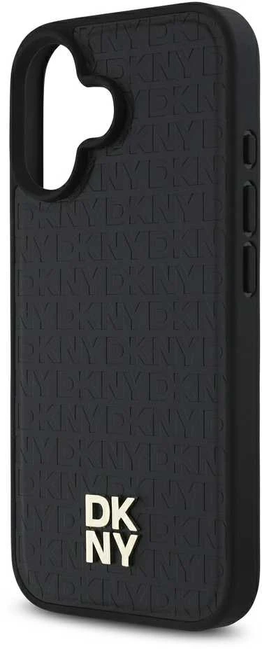 DKNY DKHMP16SPSHRPSK Apple iPhone 16 6.1" dėklas telefonui juodos spalvos Repeat Pattern Stack Logo MagSafe