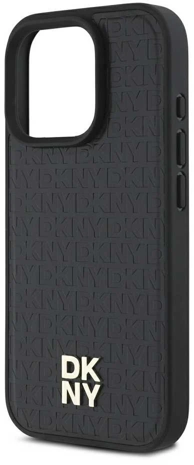 DKNY DKHMP16LPSHRPSK Apple iPhone 16 Pro 6.3" dėklas telefonui juodos spalvos Repeat Pattern Stack Logo MagSafe