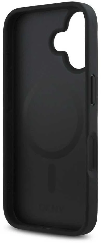 DKNY DKHMP16SPSHRPSK Apple iPhone 16 6.1" dėklas telefonui juodos spalvos Repeat Pattern Stack Logo MagSafe