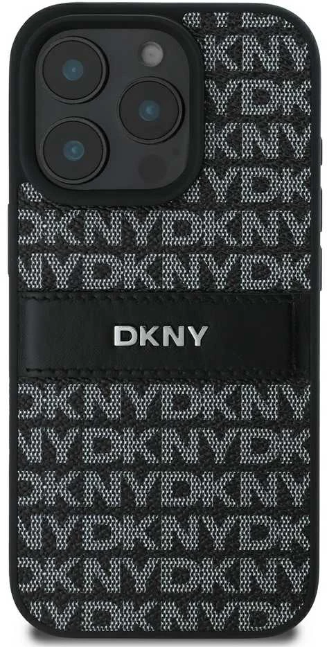 DKNY DKHCP16LPRTHSLK Apple iPhone 16 Pro 6.3" dėklas telefonui juodos spalvos Texture Pattern Tonal Stripe