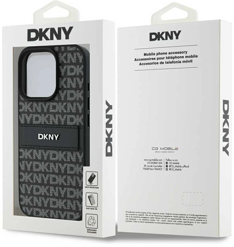 DKNY DKHCP16XPRTHSLK Apple iPhone 16 Pro Max 6.9" dėklas telefonui juodos spalvos Texture Pattern Tonal Stripe