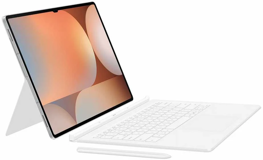 DX925UWE Knygų viršelis Klaviatūra Samsung Galaxy Tab S10 Ultra/S9 Ultra, Baltas