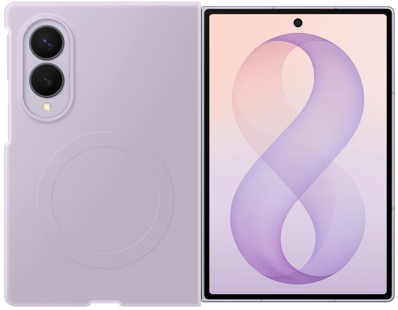 Dėklas EF971CVE silikoninis magnetas „Samsung Galaxy Fold 8“, violetinis