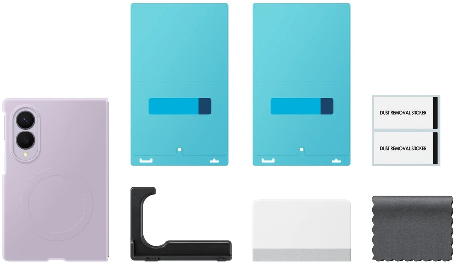 Dėklas EF971CVE silikoninis magnetas „Samsung Galaxy Fold 8“, violetinis