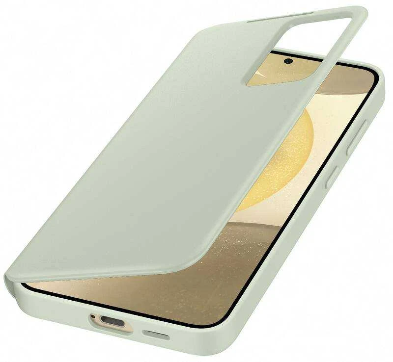 Telefono dėklas Samsung Galaxy S24+ Smart View, šviesiai žalias