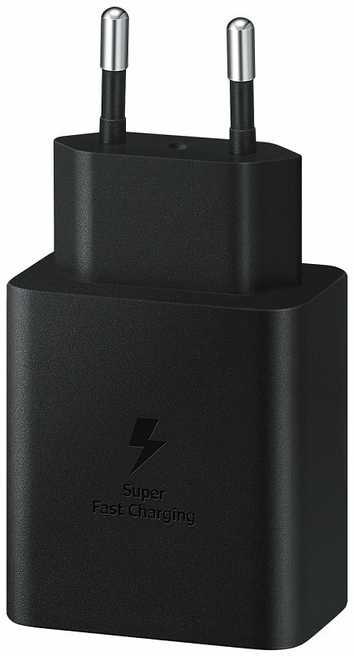 EP-T4510XBE Samsung 45 W kelioninis įkroviklis + USB-C duomenų kabelis juodas (pažeista pakuotė)