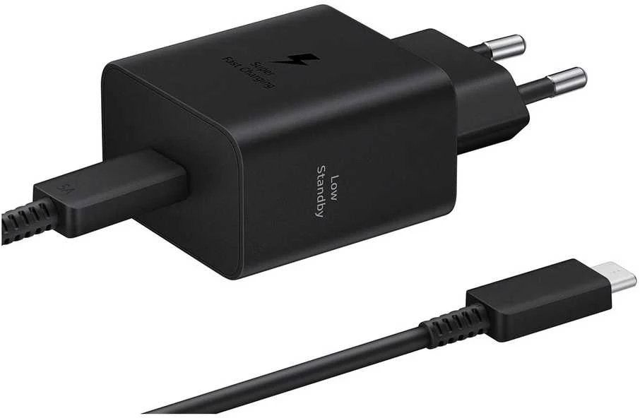 Įkroviklis Samsung EP-T4511XBEGWW 45W + USB-C to USB-C cable 1.8m juodas