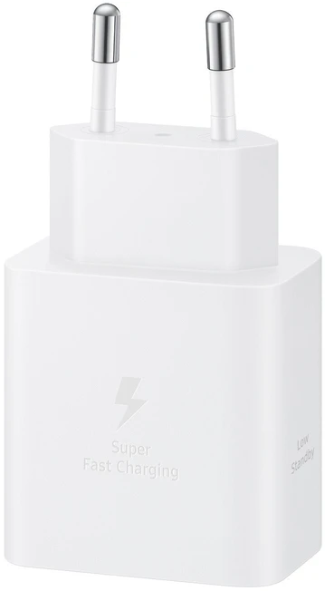EP-T4511XWE Samsung USB-C 45W kelioninis įkroviklis + USB-C duomenų kabelis Baltas (pažeista pakuotė)