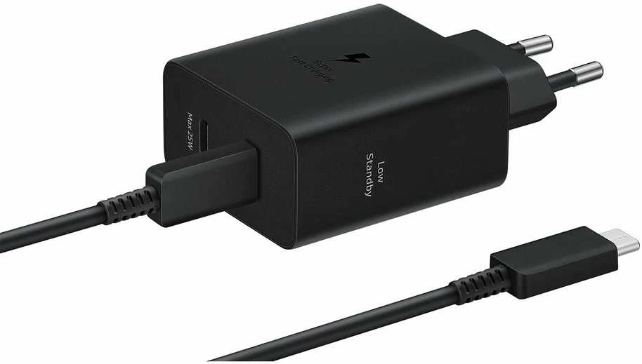 Samsung PD 50W Power Adapteris Duo (w/o cable) Type-Cx1, USBx1 (new) Juodas