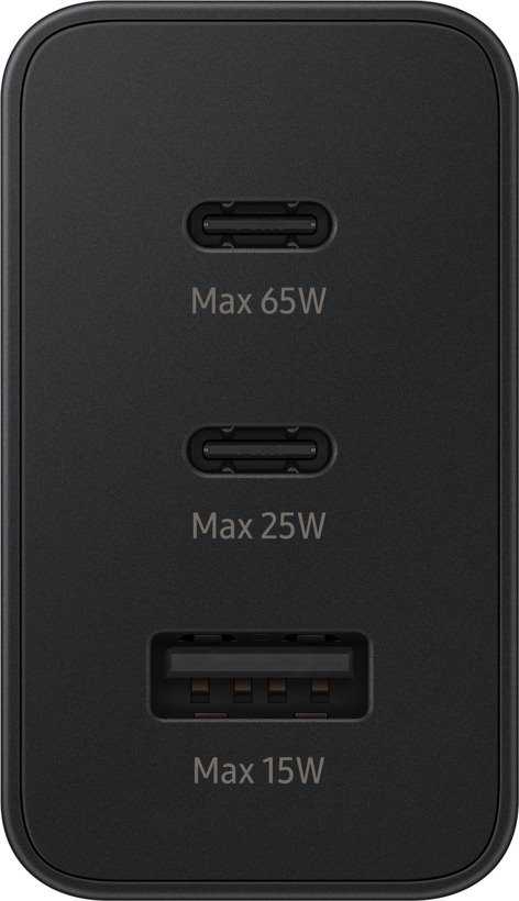 EP-T6530NBE Samsung Trio (2xUSB-C,1xUSB-A) 65W kelioninis įkroviklis juodas (pažeista pakuotė)