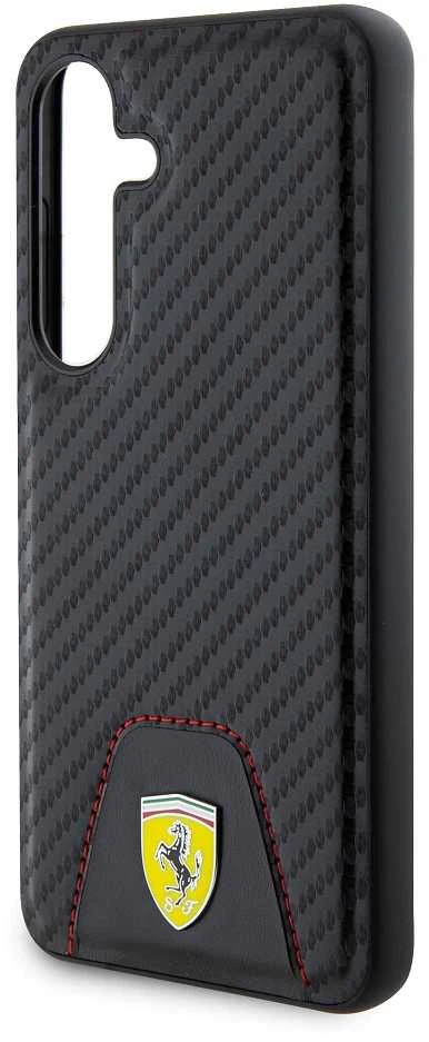 Ferrari FEHCS24SN3 PUK S24 S921 juodos spalvos kietas dėklas Carbon Stitched Bottom