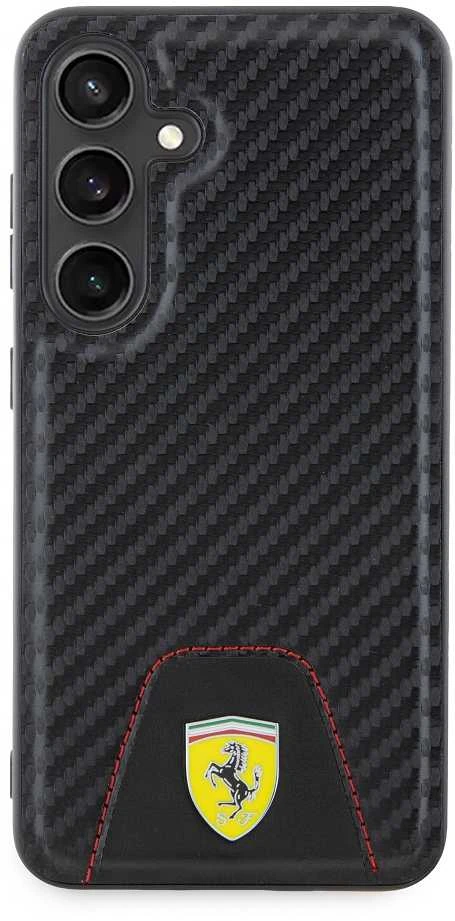 Ferrari FEHCS24SN3 PUK S24 S921 juodos spalvos kietas dėklas Carbon Stitched Bottom
