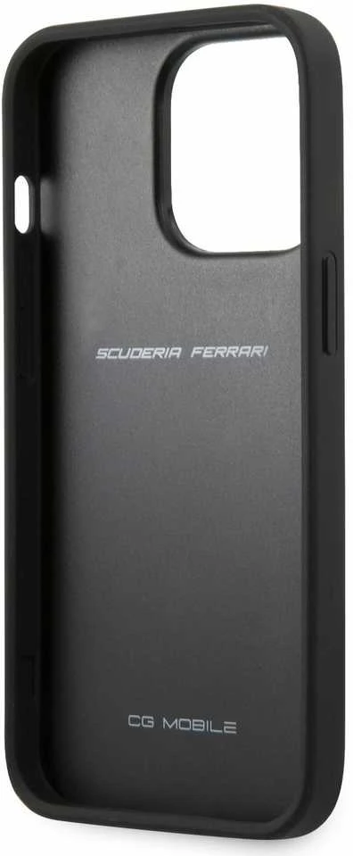 „Ferrari FESAXHCP13XBK iPhone 13 Pro Max“ 6,7 colio juodas kietas dėklas „On Track Carbon Stripe“