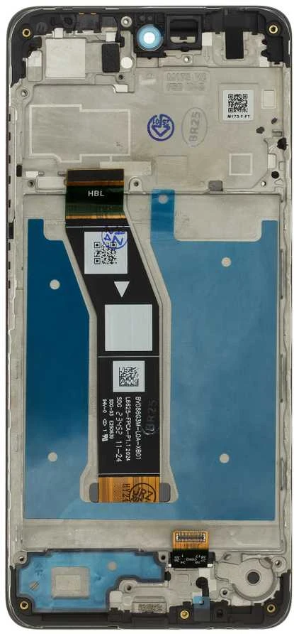 For_Motorola Motorola E14 LCD Ekranas + Touch Unit Juodas + Front Cover