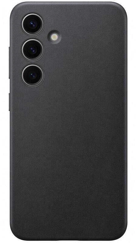 Dėklas Samsung Galaxy S24 Vegan Leather Cover Juodas