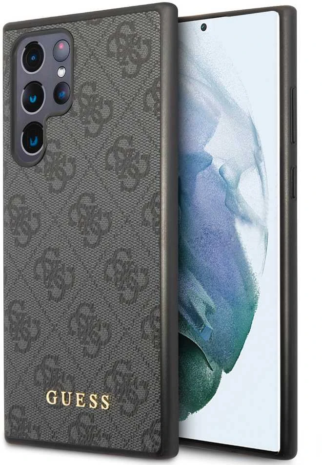 GUESS dėklas skirtas Samsung Galaxy S24 Ultra GUHCS24LG4GFGR (Classic logo) juodos spalvos