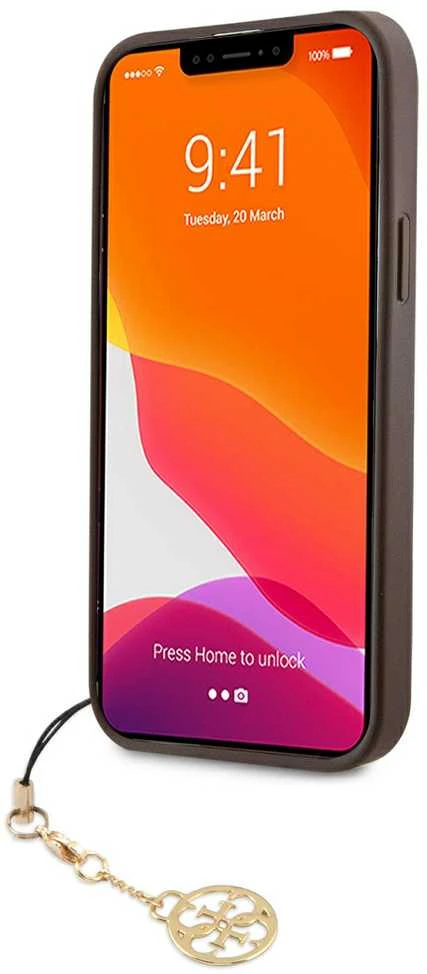 Dėklas Cg Mobile France GUHCP13LGF4GBR Guess 4G Charms Zadní Kryt pro iPhone 13 Pro Brown (ruda)