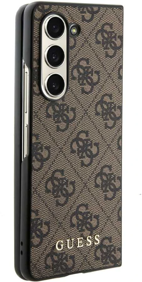 Guess GUHCZFD5GF4GBR F946 Z Fold5 rudos spalvos kietas dėklas 4G Charms Collection