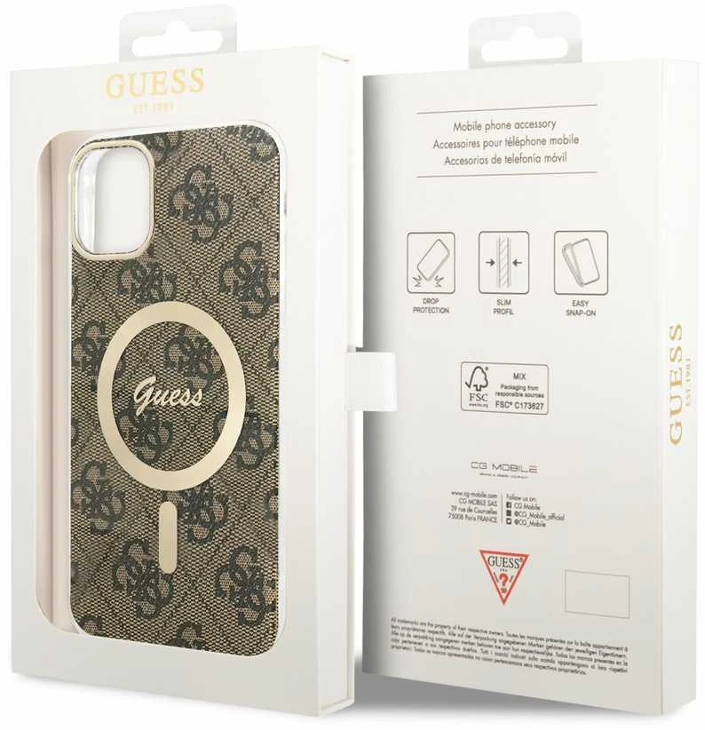 GUESS GUHMN61H44 IPHONE 11 6.1" RUDAS/RUDAS KIETAS DĖKLAS 4G MAGSAFE
