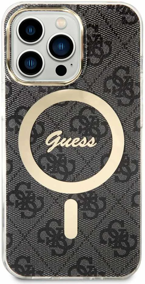 Dėklas GUESS GUHMP13LH4STK IPHONE 13 PRO / 13 6.1 "Juodas / Juodas HARDCASE 4G MAGSAFE