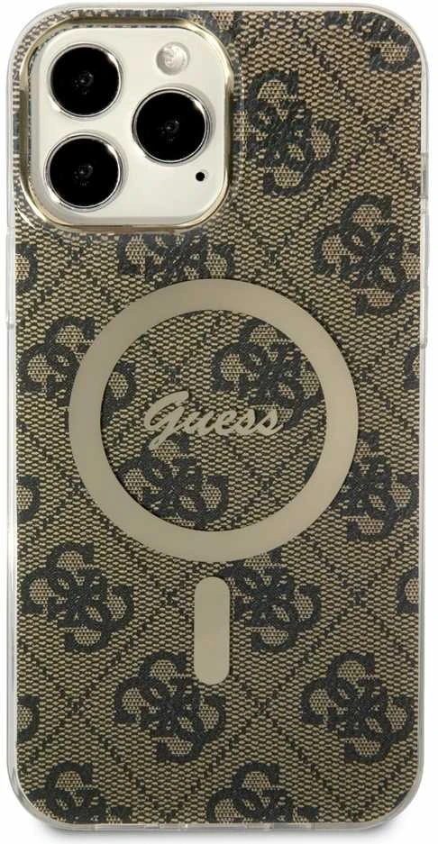 Guess GUHMP13XH4STW Apple iPhone 13 Pro Max 6.7″ rudos spalvos kietas dėklas 4G MagSafe