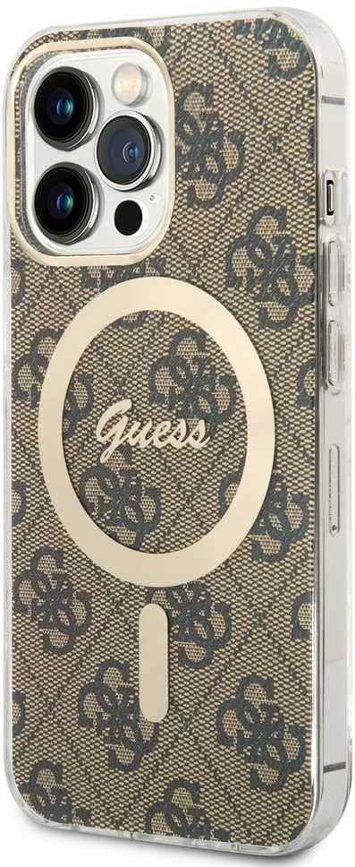 GUESS GUHMP13LH44 IPHONE 13 PRO / 13 6.1" RUDAS / RUDAS KIETAS DĖKLAS 4G MAGSAFE
