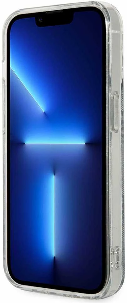 Guess Rinkinys GUBPP14LH4EACSB Dėklas+ Įkroviklis iPhone 14 Pro 6,1″ mėlynas kietas dėklas 4G Print MagSa