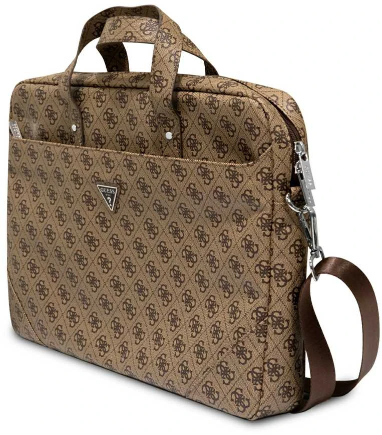 Guess krepšys kompiuteriui GUCB15P4TW 16″ rudos spalvos Saffiano 4G Triangle Logo