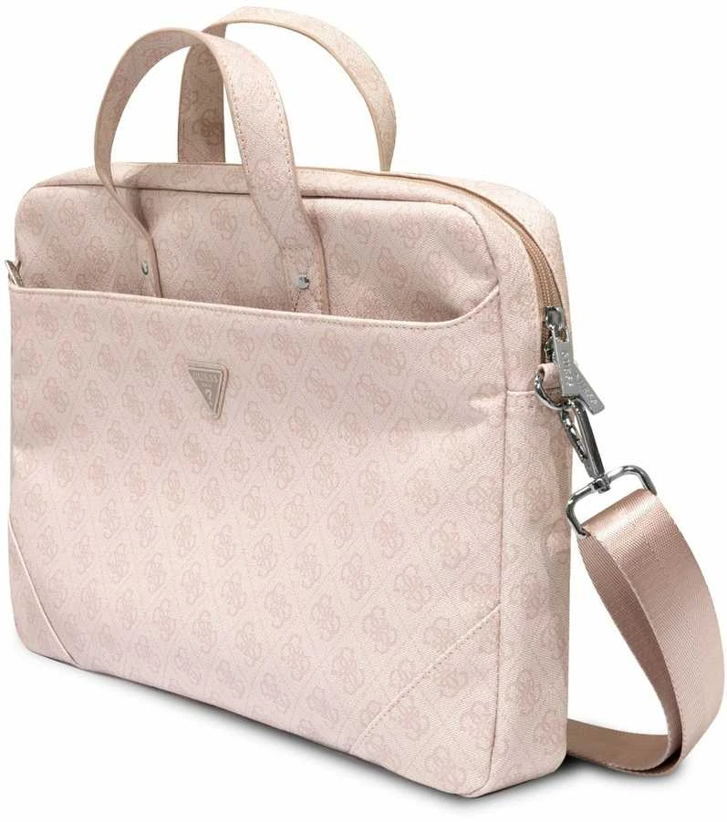 Guess krepšys kompiuteriui GUCB15P4TP 16″ rožinės spalvos Saffiano 4G Triangle Logo