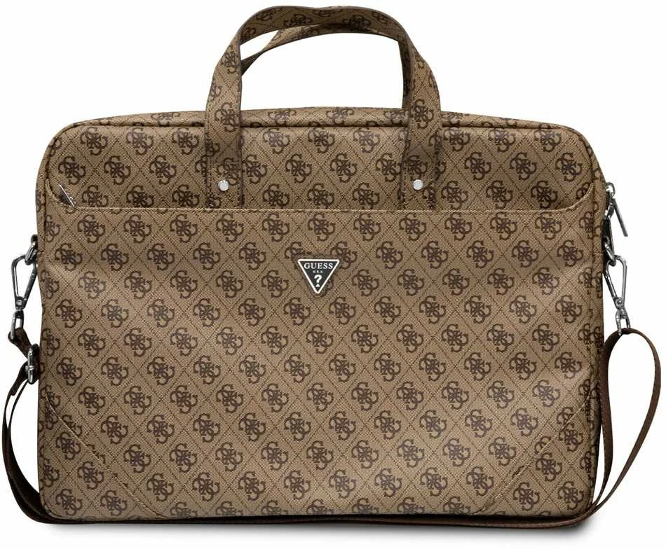 Guess krepšys kompiuteriui GUCB15P4TW 16″ rudos spalvos Saffiano 4G Triangle Logo