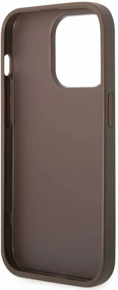 Guess GUHCP14LG4GLBR Apple iPhone 14 Pro 6,1″ rudos spalvos kietas dėklas 4G Stripe Collection