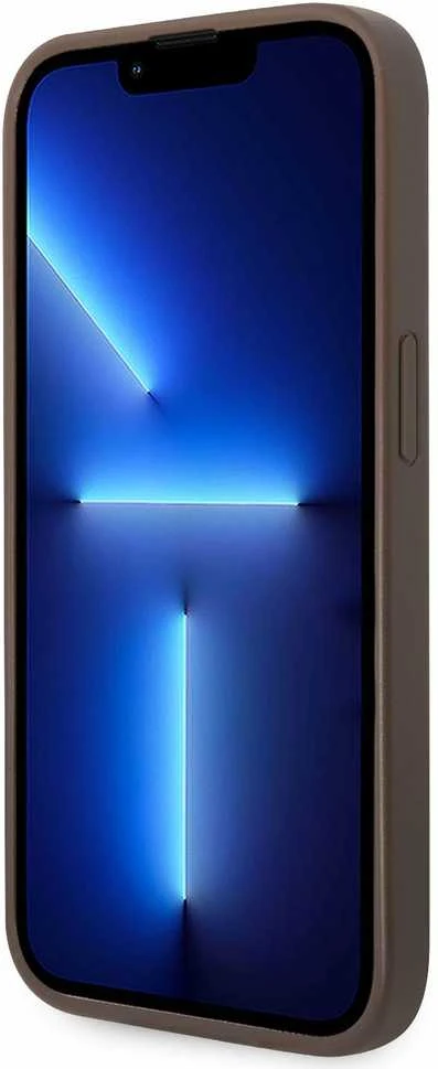 Guess GUHCP14LG4GLBR Apple iPhone 14 Pro 6,1″ rudos spalvos kietas dėklas 4G Stripe Collection