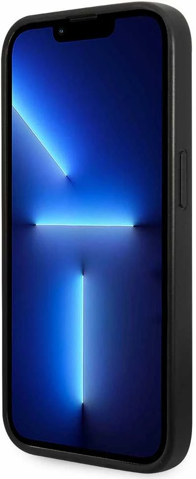 Guess GUHCP14XG4GLGR Apple iPhone 14 Pro Max 6,7″ pilkas kietas dėklas 4G Stripe Collection