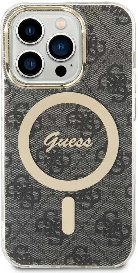Dėklas GUESS GUHMP15LH4STK IPHONE 15 PRO 6.1 "Juodas/Juodas HARDCASE IML 4G MAGSAFE