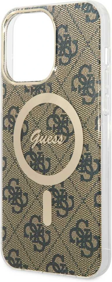 Guess GUHMP15XH4STW Apple iPhone 15 Pro Max 6.7″ rudos spalvos kietas dėklas IML 4G MagSafe