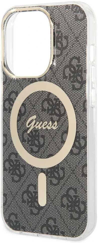 Dėklas GUESS GUHMP15LH4STK IPHONE 15 PRO 6.1 "Juodas/Juodas HARDCASE IML 4G MAGSAFE