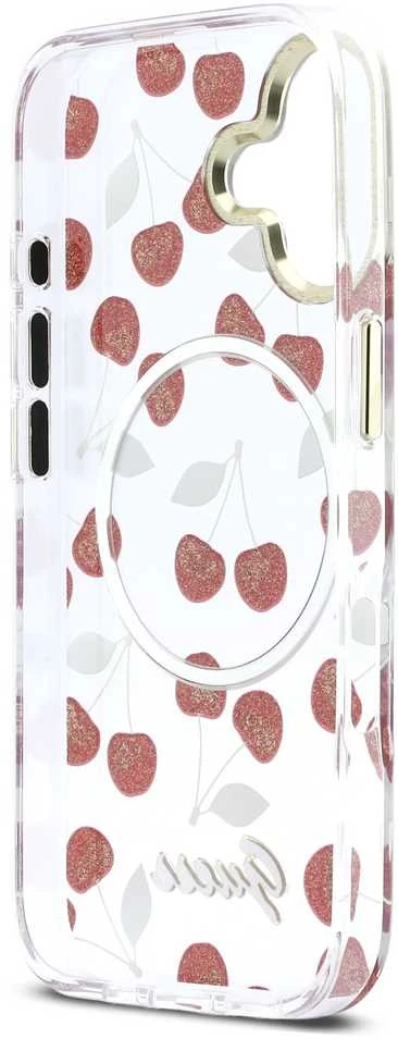 Guess IML Glitter Cherry MagSafe dėklas skirtas Apple iPhone 17