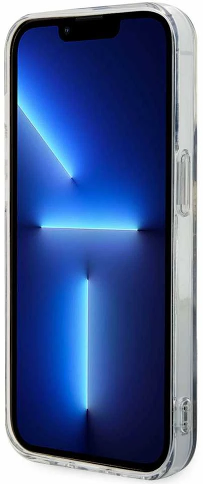 Guess GUHMP14LHTMRSK Apple iPhone 14 Pro 6.1″ juodos spalvos kietas dėklas Golden Marble MagSafe