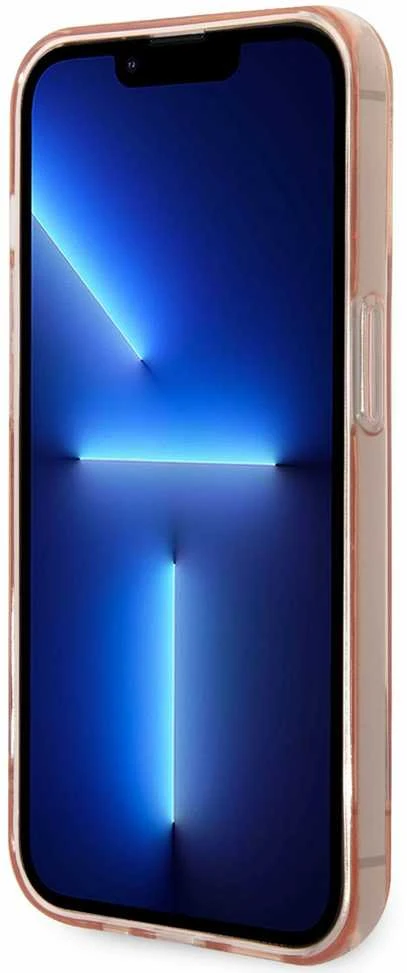 Guess GUHCP14XHGCOP iPhone 14 Pro Max 6,7 colių eilinis/rožinis kietas dėklas, permatomas