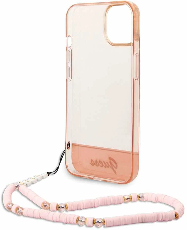 Dėklas GUESS GUHCP14MHGCOHP IPHONE 14 PLUS / 15 PLUS 6.7 "Rožinis / Rožinis HARDCASE TRANSLUENT PEARL STAP