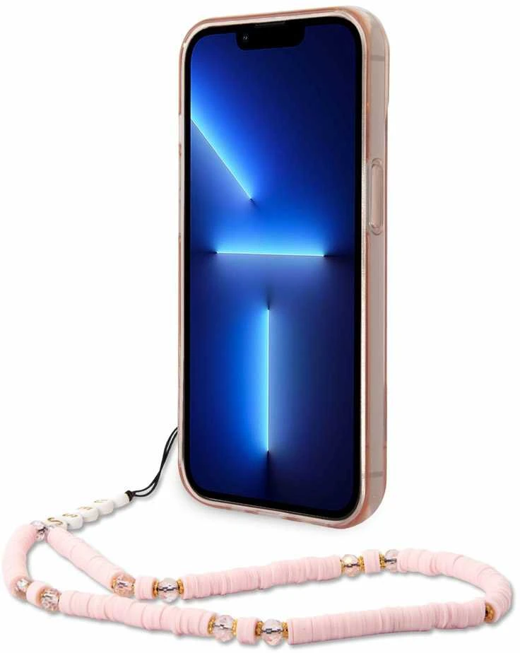 Dėklas GUESS GUHCP14MHGCOHP IPHONE 14 PLUS / 15 PLUS 6.7 "Rožinis / Rožinis HARDCASE TRANSLUENT PEARL STAP