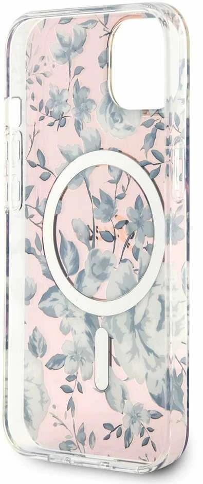 Dėklas GUESS GUHMP14SHCFWSP IPHONE 14/15/13 6.1 "Rožinis / Rožinis HARDCASE FLOWER MAGSAFE