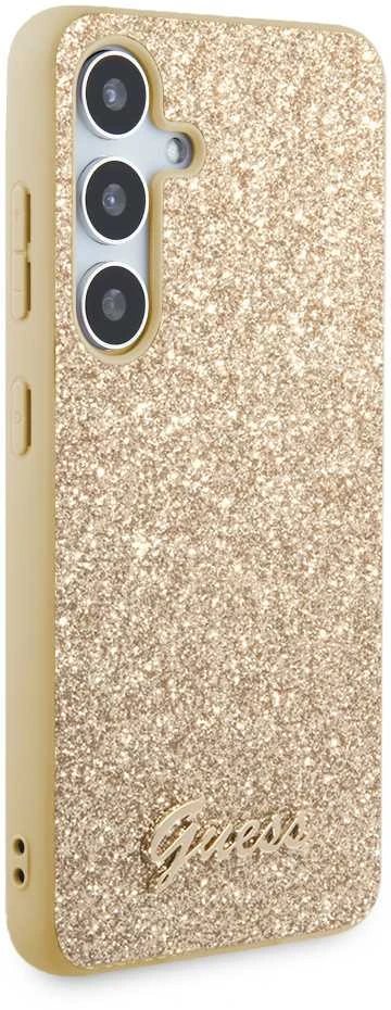 Guess GUHCS24SHGGSHD S24 S921 auksinis kietas dėklas Glitter Script