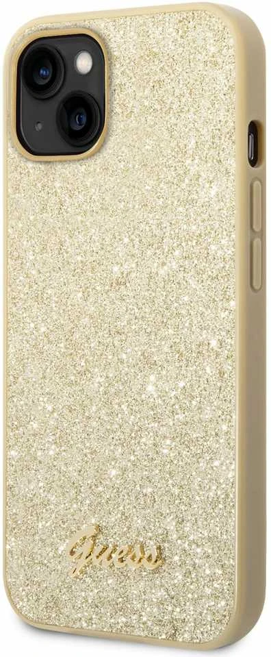 Dėklas GUESS GUHCP14MHGGSHD IPHONE 14 PLUS / 15 PLUS 6.7 "GOLD / GOLD HARD CASE GLITTER SCRIPT